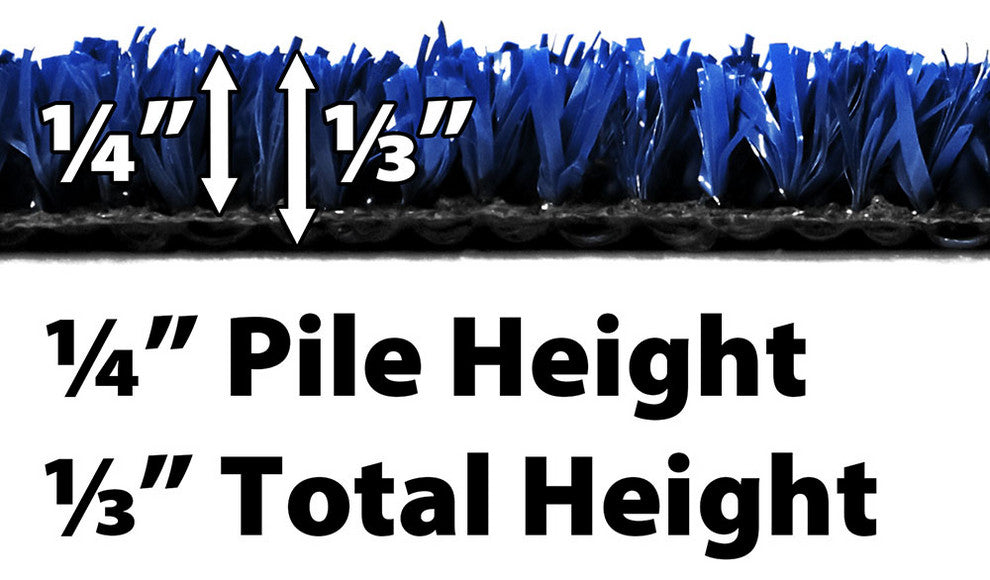 Outdoor Artificial Turf With Marine Backing, Electric Blue, 6 Ft X 25 Ft