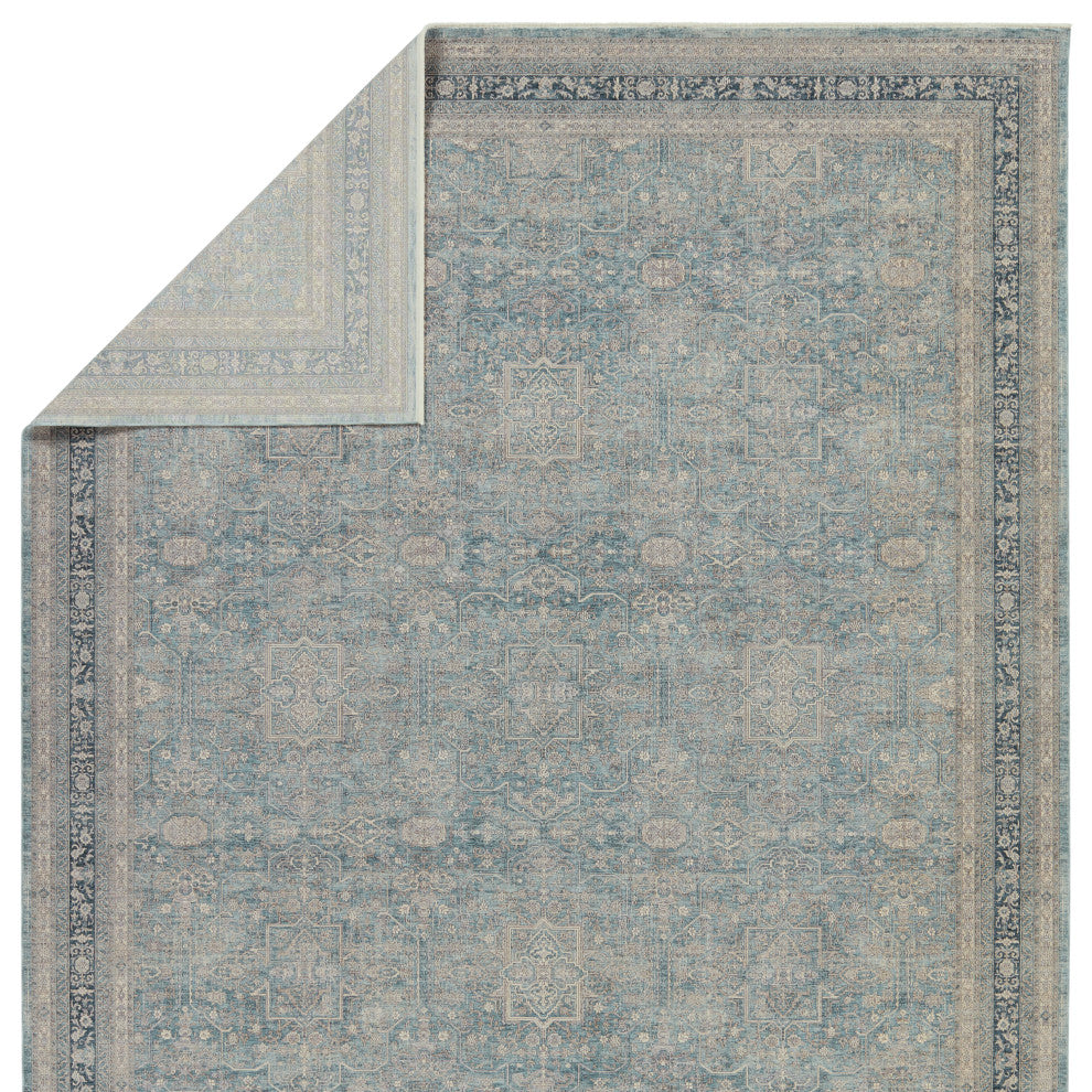 Jaipur Living Brinson Oriental Blue/ Taupe Area Rug 6'3"X9'6"