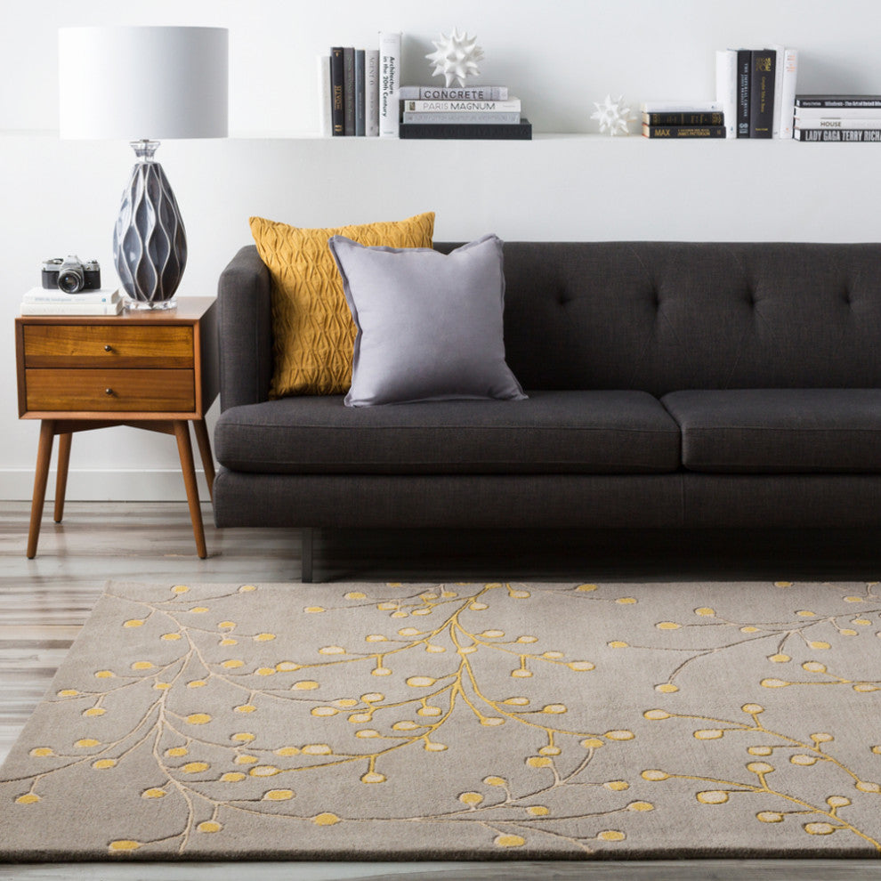 Surya Athena ATH-5055 Transitional Area Rug, Taupe, 3' x 12' Runner