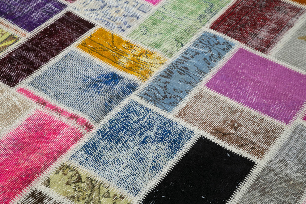 Rug N Carpet - Handmade Oriental 5' 8" x 7' 10" Vintage Patchwork Area Rug