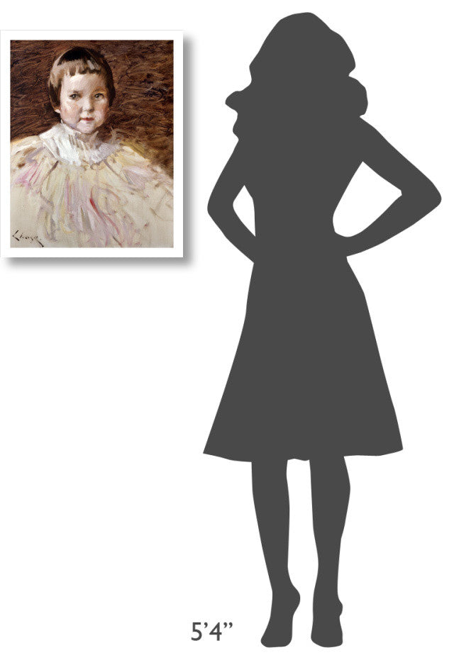 "Little Girl" Digital Paper Print by William Merritt Chase, 19"x24"