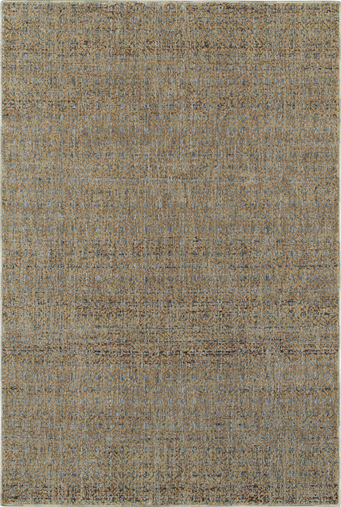 Oriental Weavers Atlas Blue/ Gold Geometric Indoor Area Rug 8'6"X11'7"