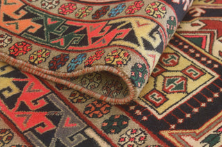 Fine Vintage Distressed Mazhar Navy/Beige Runner, 4'5x10'0