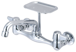 Central Brass Two Handle Wallmount Kitchen Faucet