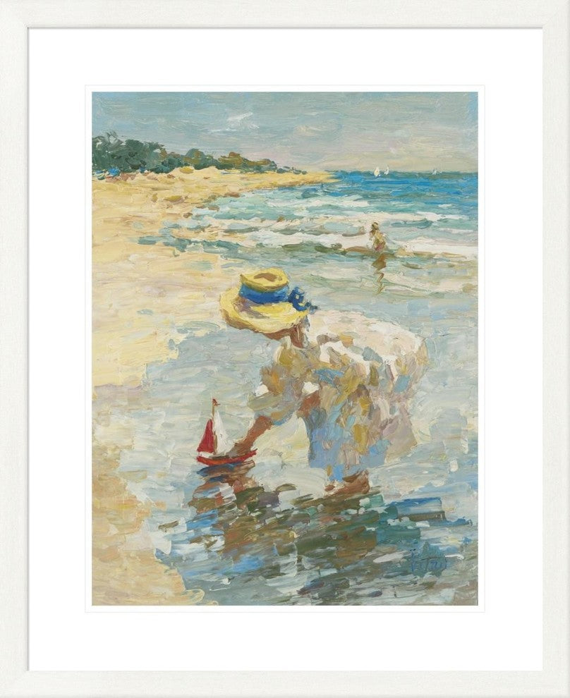 "Seaside Summer II" Framed Digital Print by Vitali, 27x33"