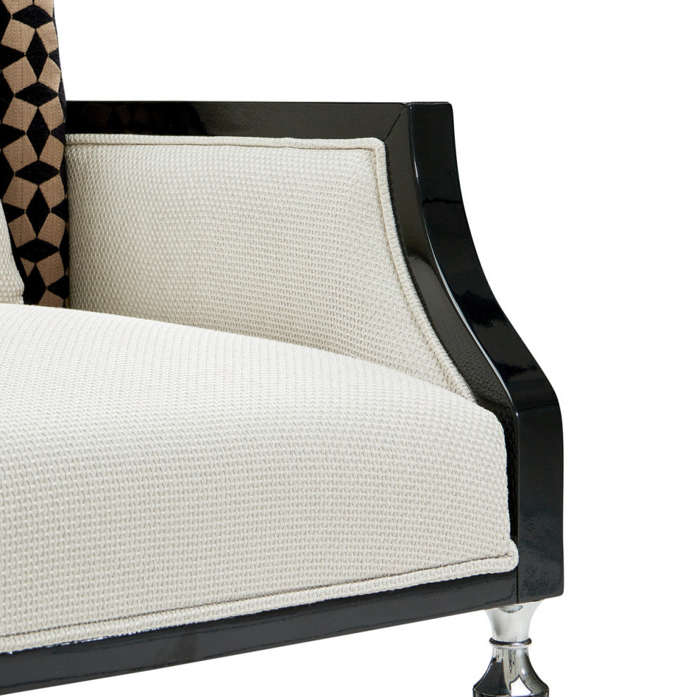 La Francaise Accent Chair Cafe au Lait/Black