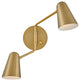 Lark Birdie 22.75" Two Light Sconce, Matte White + Lacquered Brass