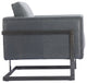 First of A Kind Luxley Club Chair Lava Gray Leather