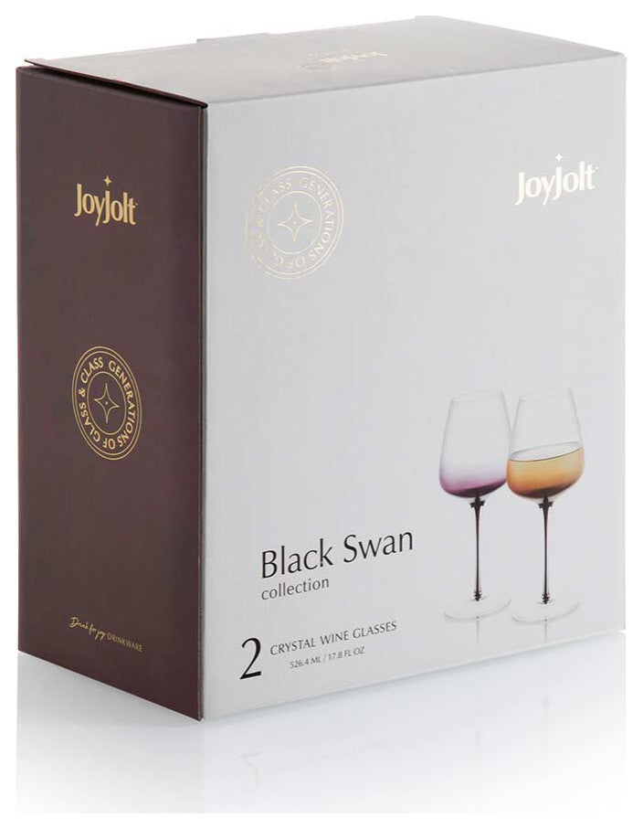Black Swan Crystal White Wine Glasses 17.8 oz, Set of 2