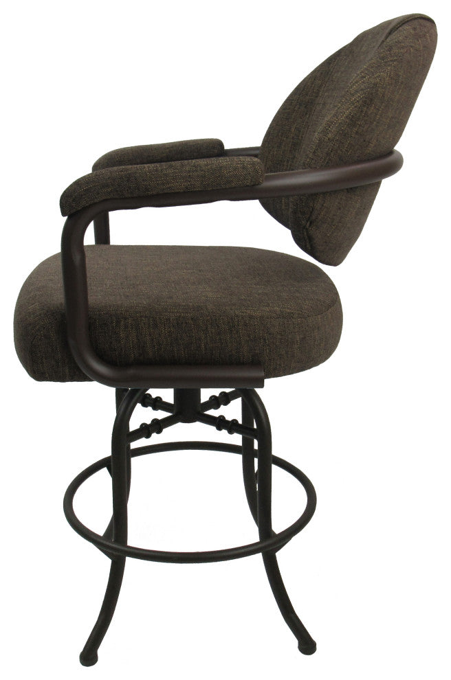 Swivel Tilt Metal Counter 26" 30" Bar Stool M-70, Sanora Brown - Coffee, 26"