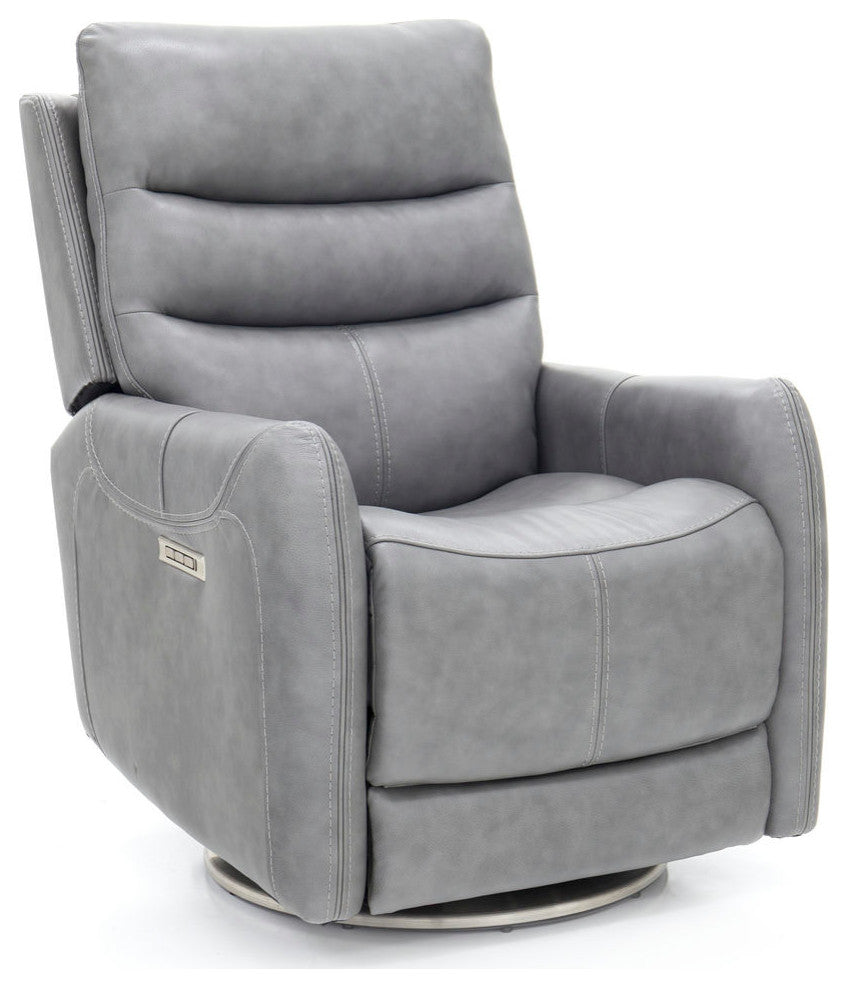 3PHL-1215 San Marco Swivel Recliner With Power Recline, Head Rest & Lumbar