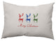 Merry Christmas Reindeer Decorative Throw Pillow, Multi-Bold, 14"x20"