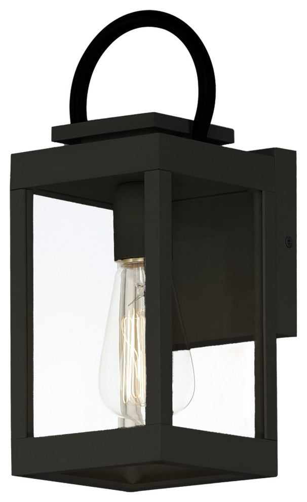 Maxim 40312CL Nassau Vivex 13" Tall Outdoor Wall Sconce - Black