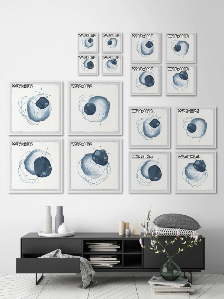 Bottom Border Quadriptych, Set of 4, 24x24 Panels