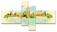 Moscow Panoramic View, Cityscape Watercolor Canvas Print, 60"x32", 4 panels