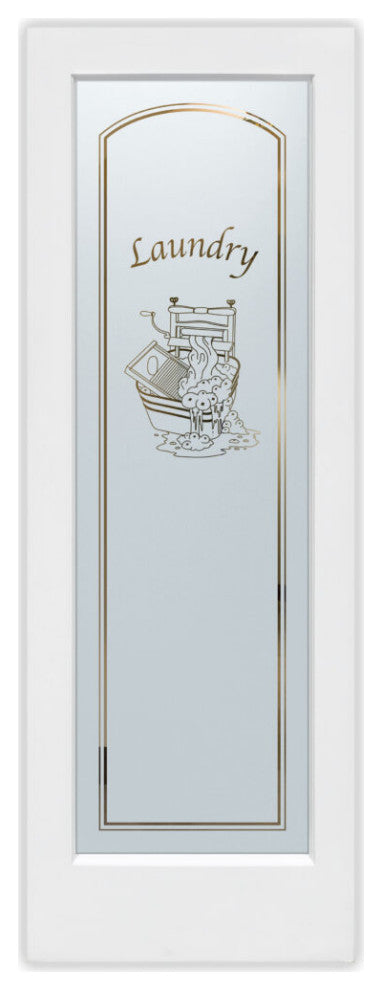 Laundry Door - Thru the Wringer - Primed - 32" x 80" - Book/Slab Door