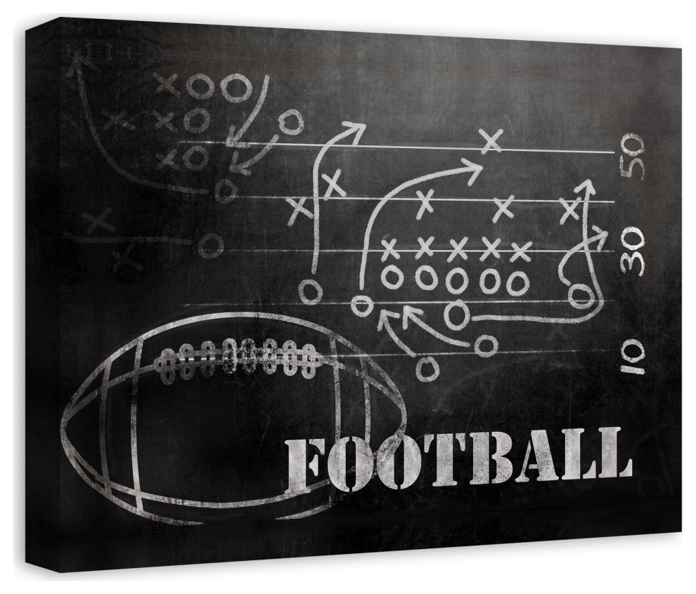 Football Plays 20x16 Canvas Wall Art