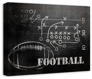 Football Plays 20x16 Canvas Wall Art