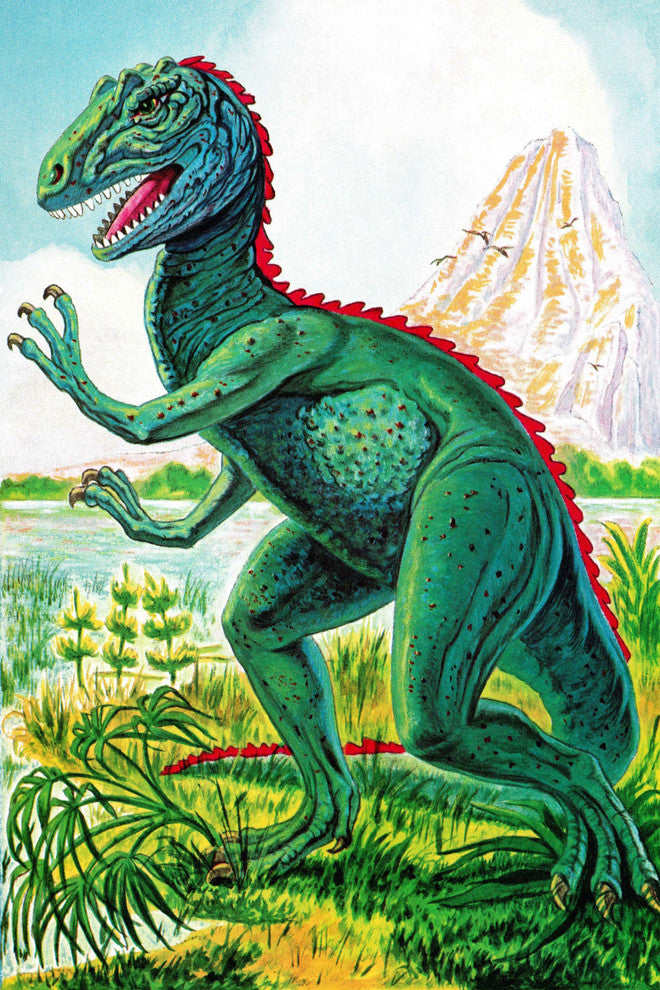 "Ceratosaurus" Painting Print on Canvas by Curtis