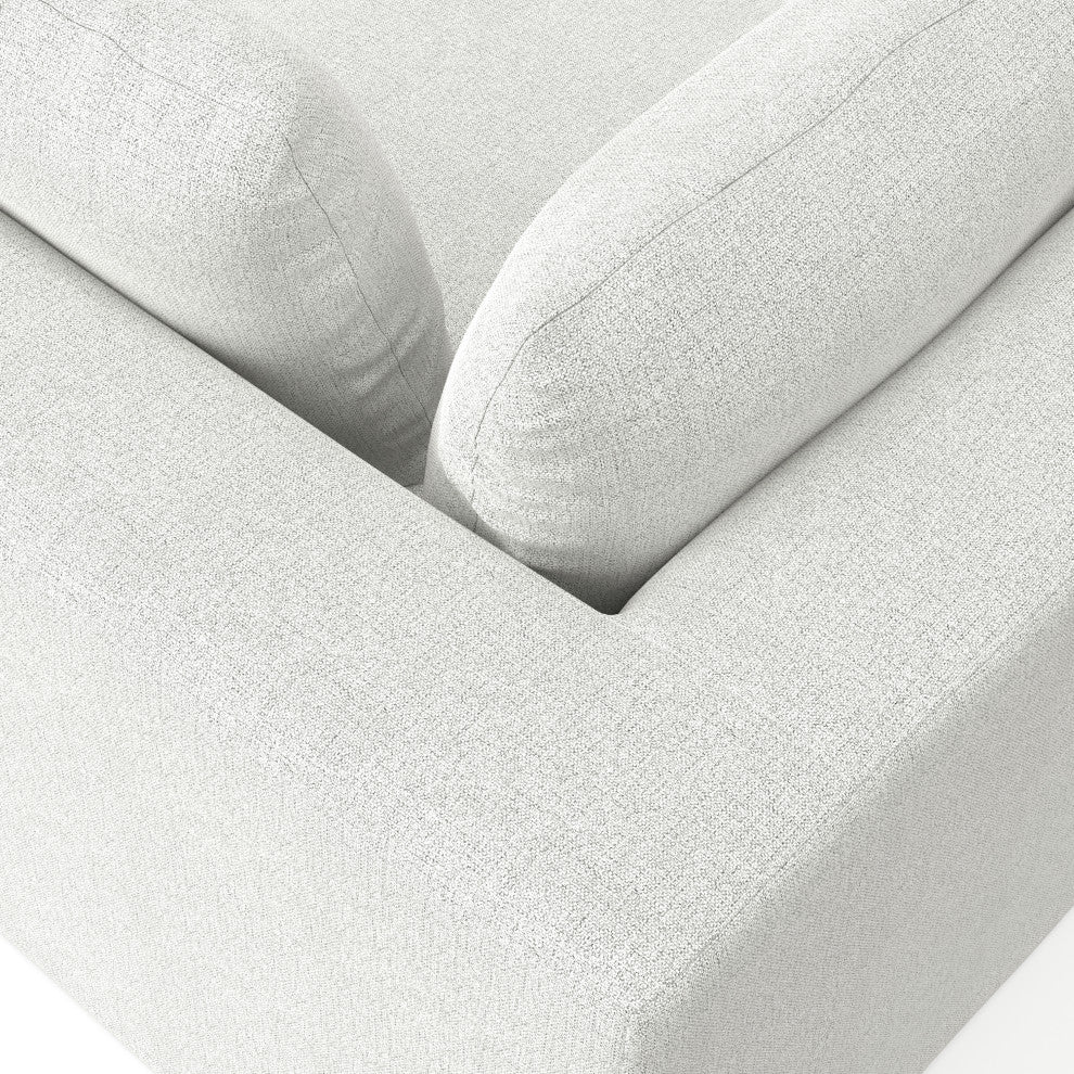 Jasmine Right-Arm Sofa Module in Performance Fabric, Cloud Gray