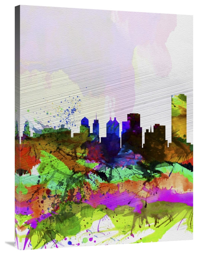 "Buffalo Watercolor Skyline" Fine Art Print