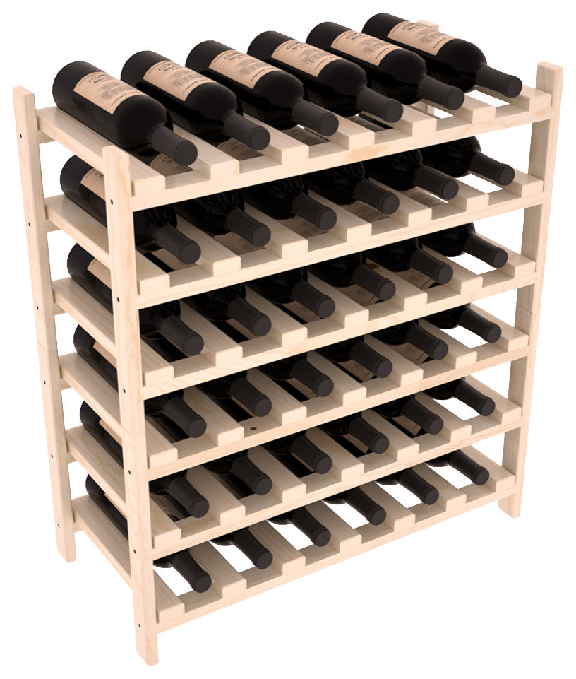 36-Bottle Stackable Wine Rack, Ponderosa Pine, Satin Finish