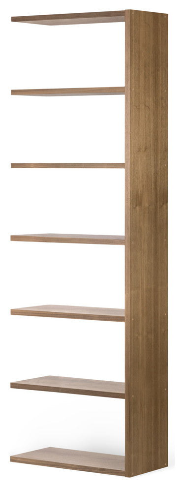 Block Modern Modular Add-On Expansion Shelves, Natural Walnut