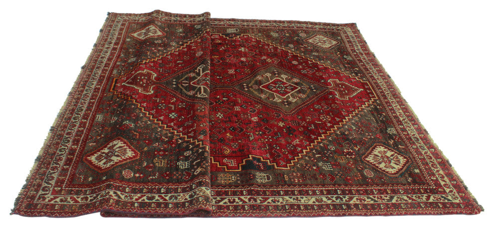 Fine Vintage Distressed Blaeclea Red Rug