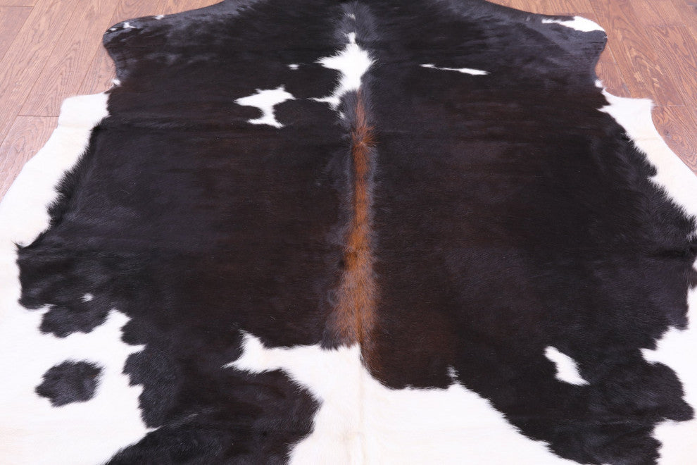 6' 11" X 6' 1" Organic Natural Hair-On Cowhide Area Rug C1628