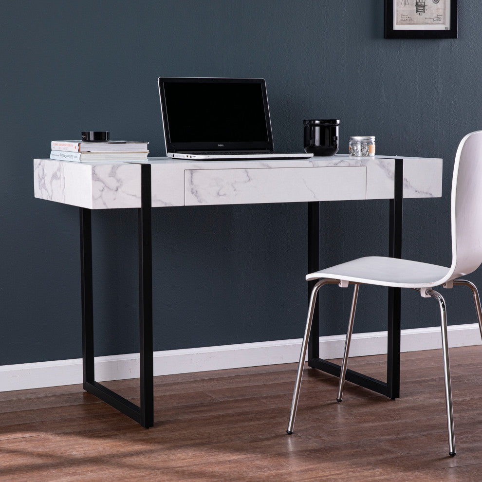 Bianca Modern Faux Marble Desk
