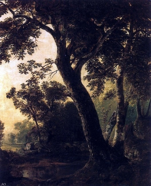 Asher Brown Durand Study of Trees Marbletown N.Y. Gallery Wrapped Canvas Print
