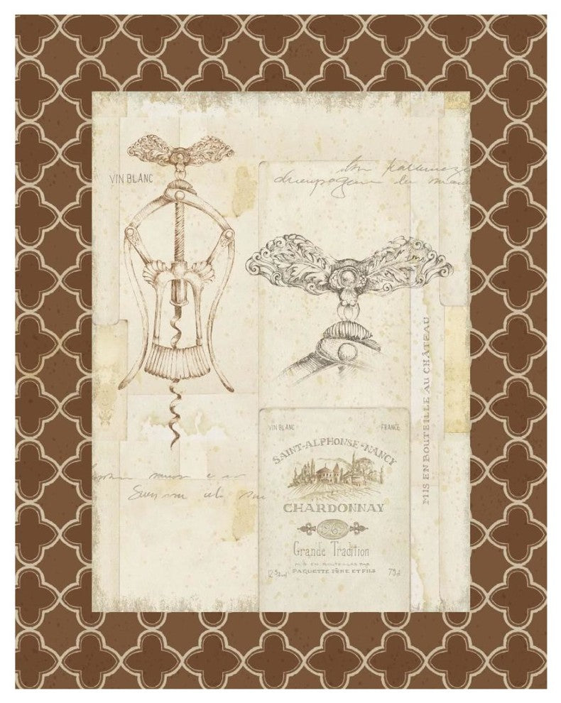 "Fancy Corkscrew I Border" Digital Paper Print by Daphne Brissonnet, 18"x22"