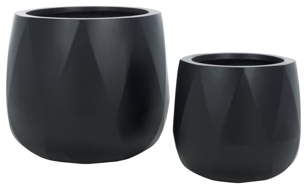 Safavieh Indoor-Outdoor Kane Planter Pot, Black