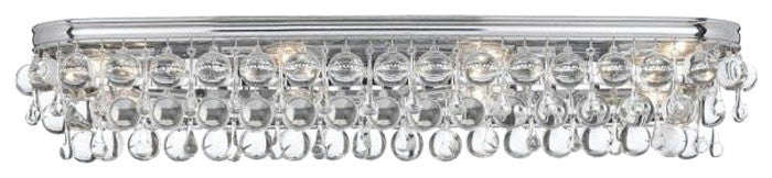 Crystorama Calypso 8 Light Bathroom/Vanity Light, Polished Chrome