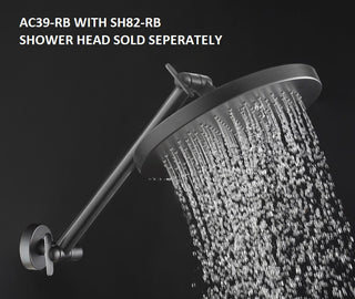 17" Adjustable Rain Shower Arm, Rubbed Bronze