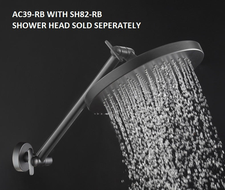 17" Adjustable Rain Shower Arm, Rubbed Bronze