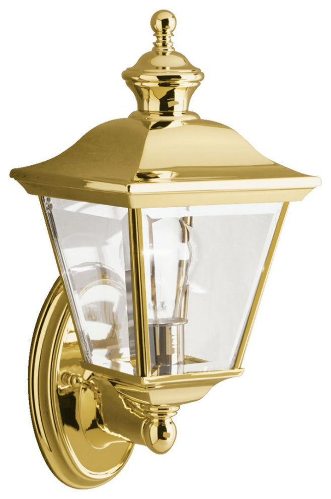 Kichler Bay Shore 1 Light Large Outdoor Wall Light in Polished Brass