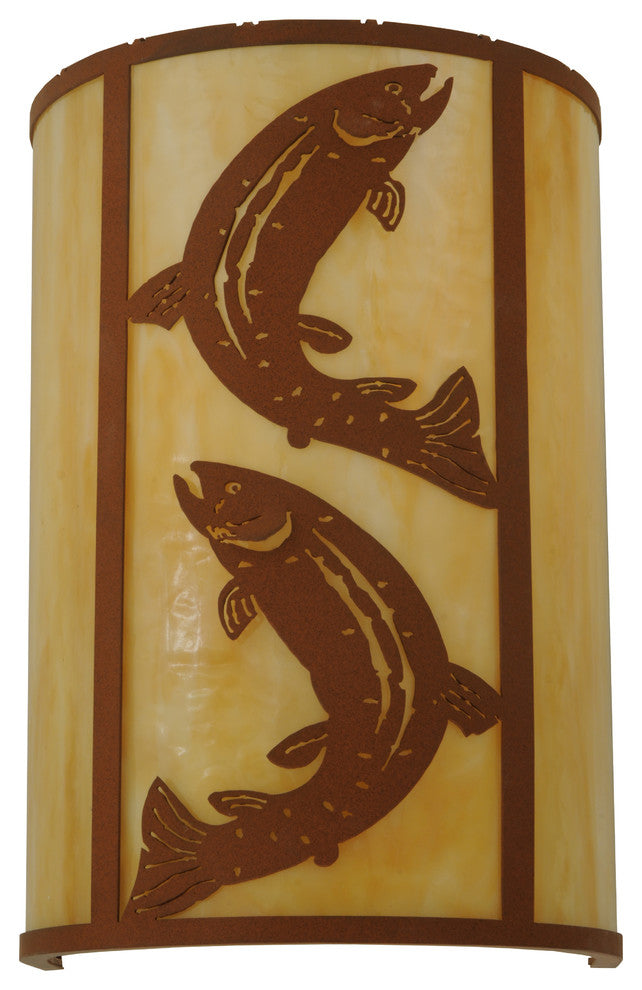 12W Leaping Trout Wall Sconce