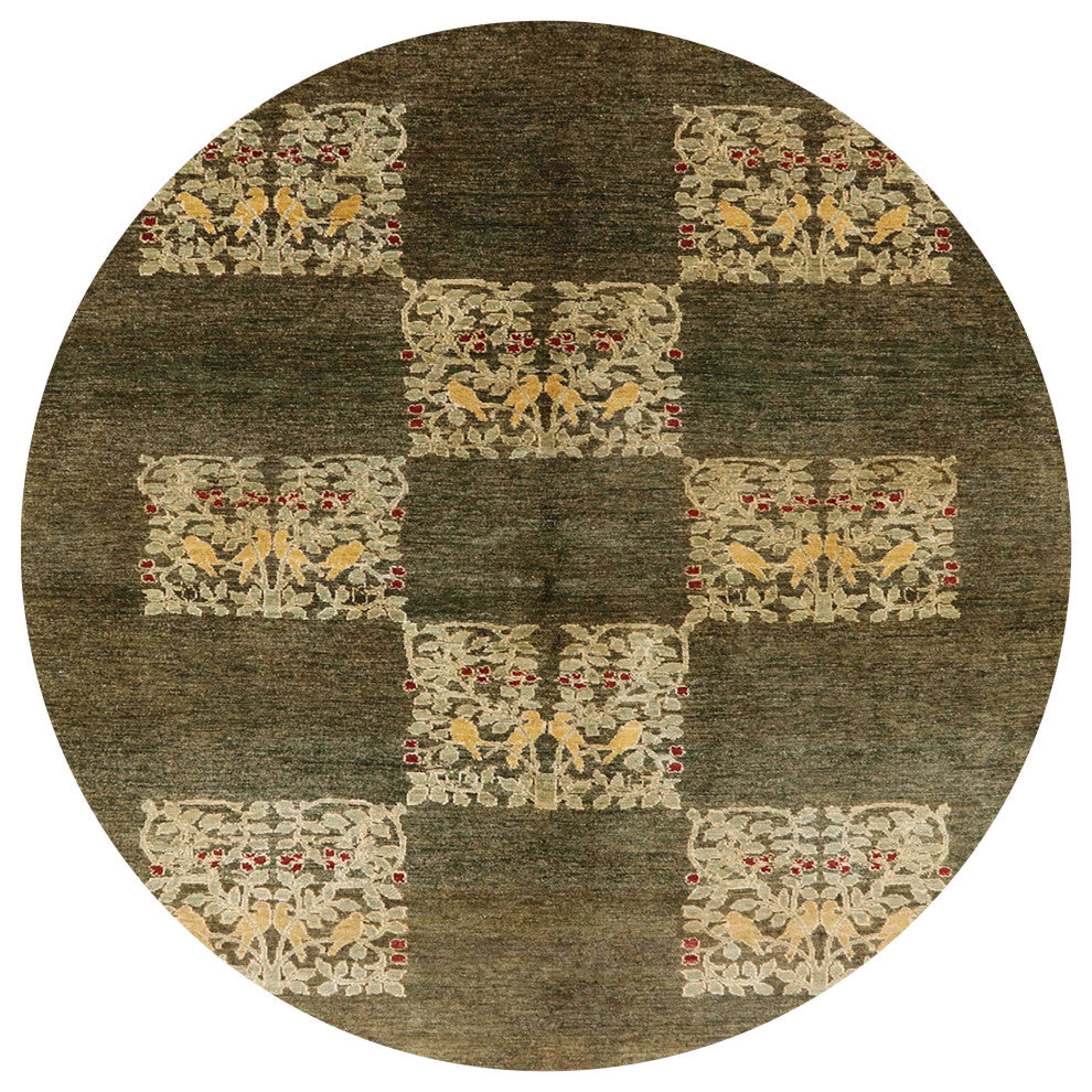 Ahgly Company Indoor Round Mid-Century Modern Area Rugs, 4' Round