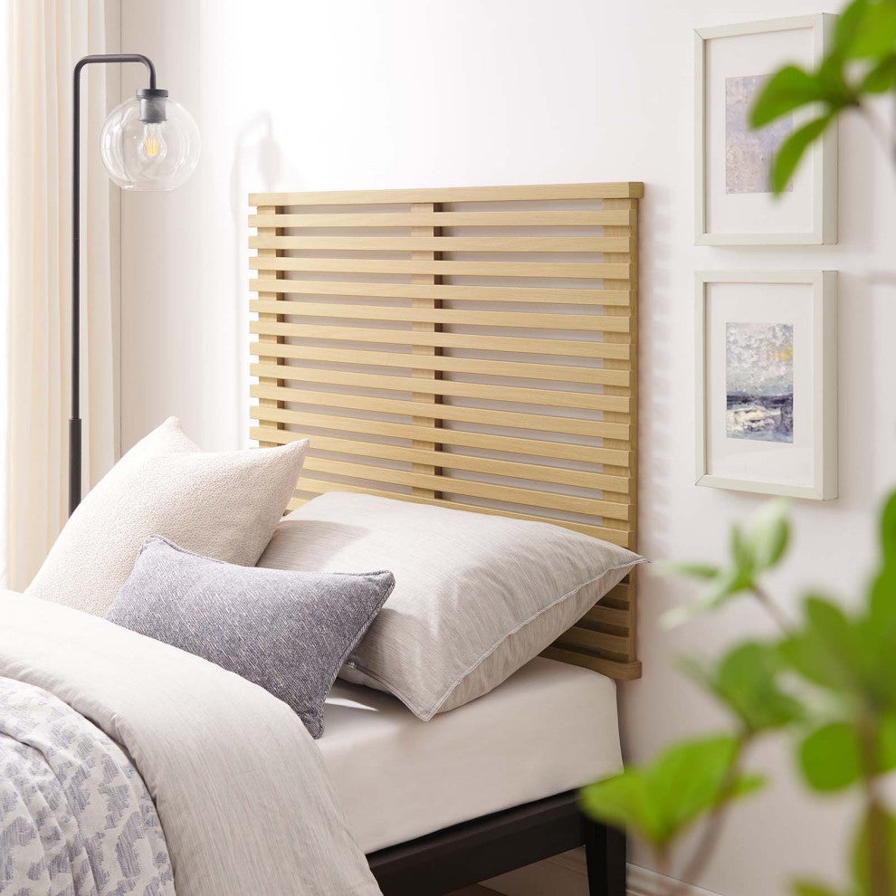 Render Wall Mount Twin Headboard, Oak