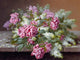 Flowers Pink Roses and White Lilacs Mural Kitchen Wall Backsplash, 6"x8", Glossy