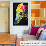 "Greyhound" Wrapped Canvas Art Print, 18x12x1.5