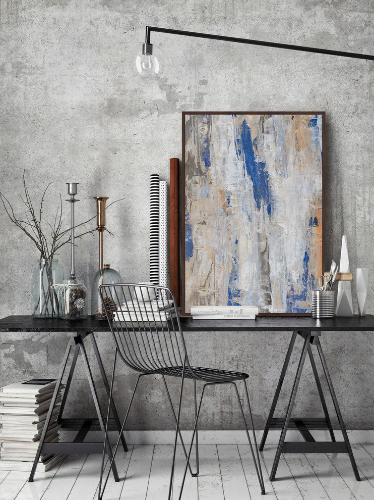 "In a Sea of Ivory" Floater Framed Painting Print, Canvas, 24"x36"