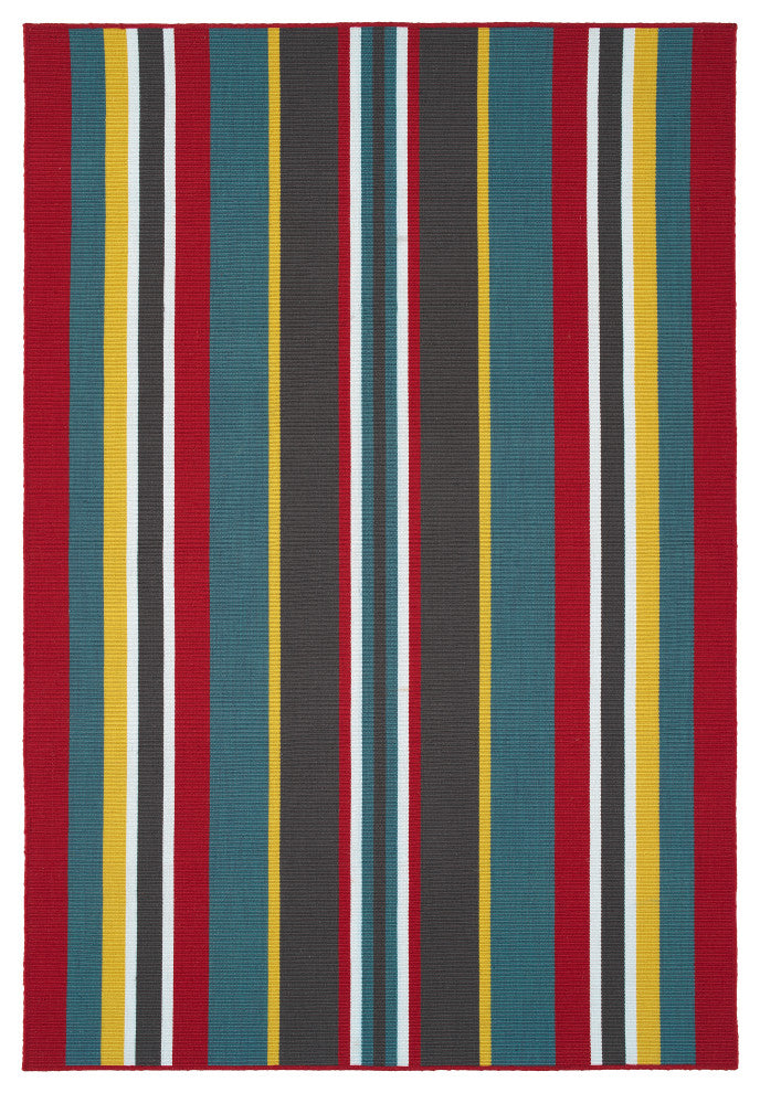 Voavah Red 4' x 6' Rectangle Area Rug