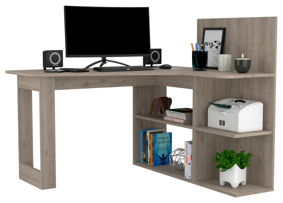 Kairi Computer Desk, Light Gray