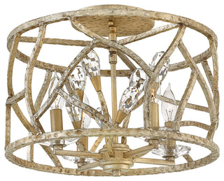 Foyer Eve Semi Flush in Champagne Gold