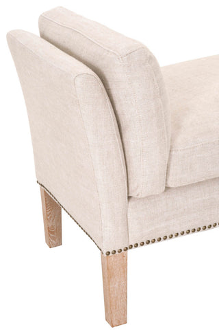 Warner Bench Bisque French Linen, Natural Gray Ash
