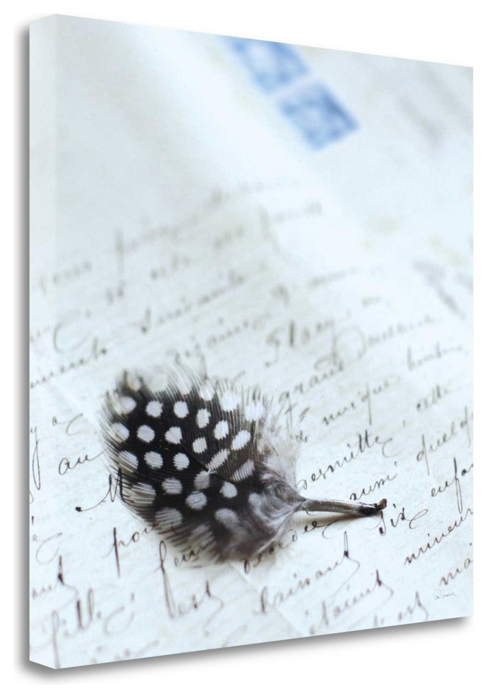 "Plume Letters I" By Sue Schlabach, Giclee Print on Gallery Wrap Canvas