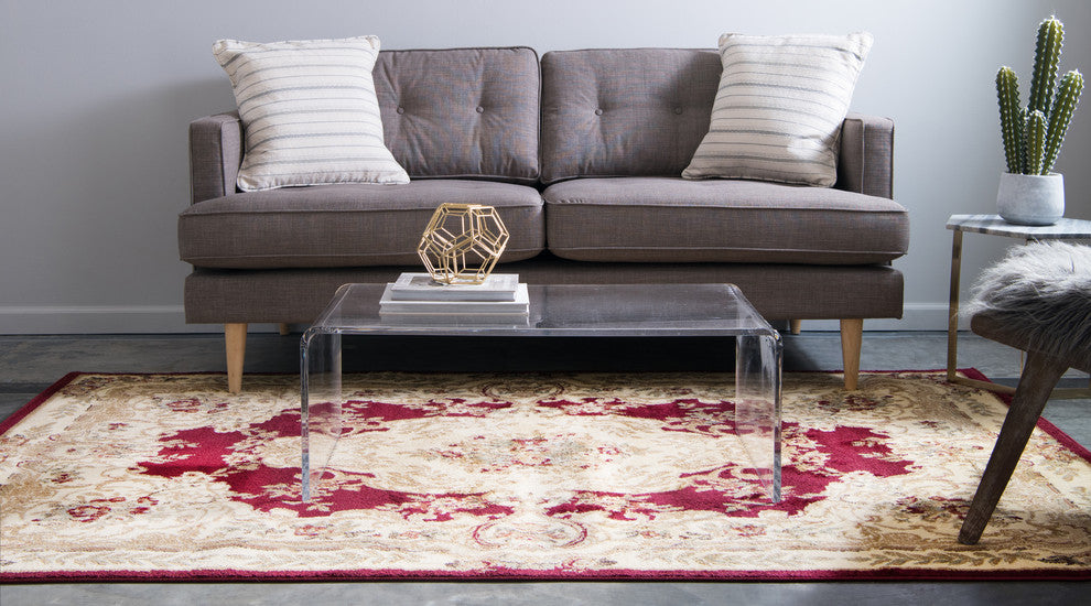 Unique Loom Red Leon Versailles 4' 0 x 6' 0 Area Rug