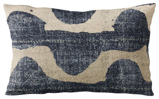 Plutus Blue Shore Stripe Luxury Throw Pillow, 24"x24"